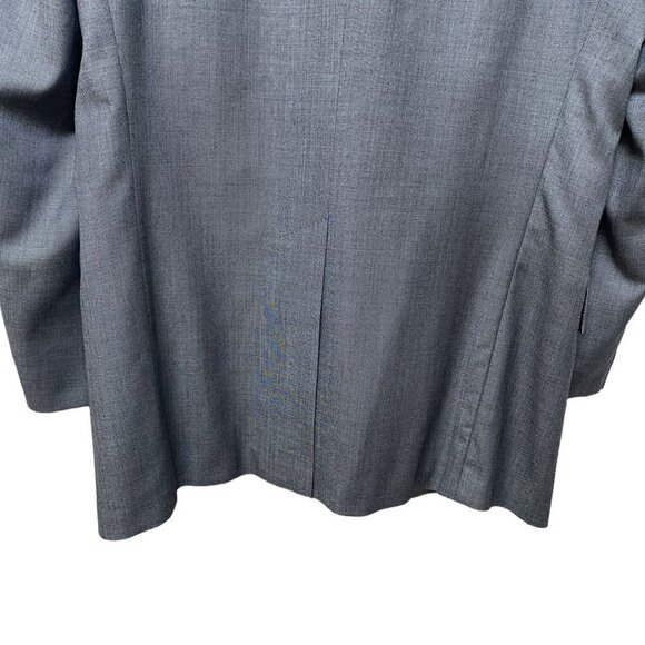 HUGO BOSS Mens Jacket 42R Light Wool Blazer Blue Gray Sport Coat - Picture 9 of 11